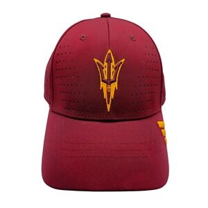 Adidas ASU Sun Devils Hat Maroon Perforated Performance Baseball Cap Adjustable